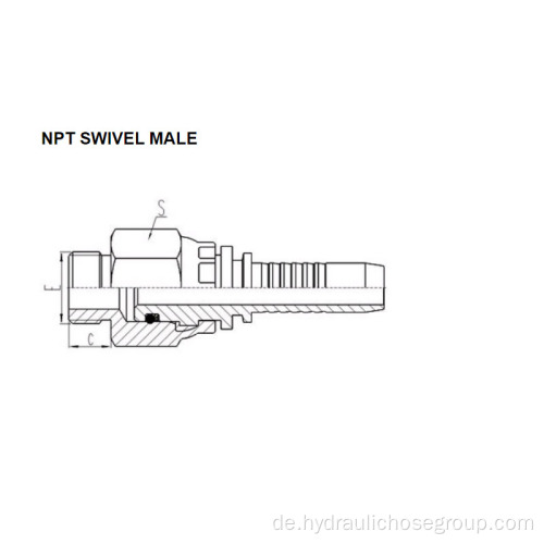 NPT-Gewinde-Swivel-Außengewinde 15611SW